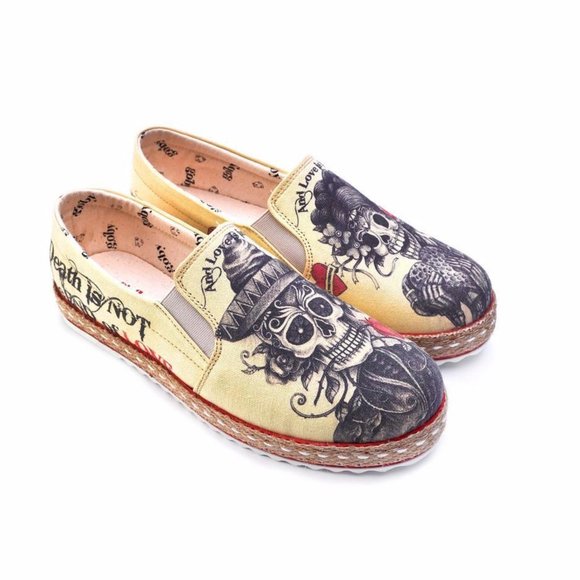 Goby Shoes - Day of the Dead Slip on Sneakers - Picture 2 of 6